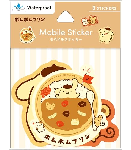 Amazon | ポムポムプリン[ダイカットシール]ミニステッカー/がんばれ
