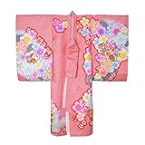 正絹 お宮参り着物 初着 のしめ 掛け着 お仕立て上がり品 女児 MJ03 桜 鹿の子 赤