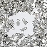 ファイニエ 紐留め カシメ 金具 シルバー 2mm 300個 小さめ ヒモ留め 紐止め エンドパーツ アクセサリー ハンドメイド 手芸 AP2522