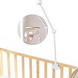 27inch Baby Crib Mobile Arm Wooden Crib Mobile Holder Adjustable Angle Height Cot Mobile Arm Non-Skid Crib Mobile Bed Bell Ho