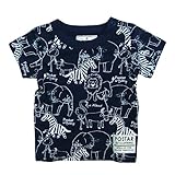 (ポスター) POSTAR アニマル総柄TEE　ネイビー　120cm