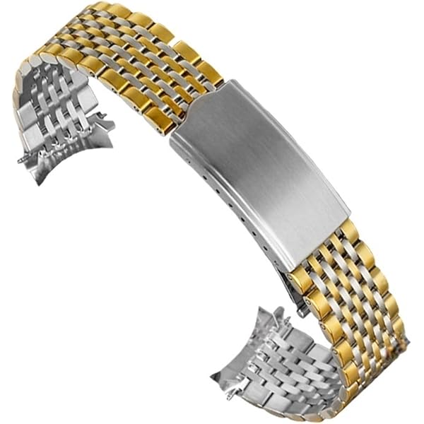 Amazon.co.jp: StrapsCo Stainless Steel Vintage Beads of Rice II