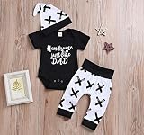 【333 Products】子供服 男の子 80 夏 ロンパース＆ズボン＆帽子3点セット