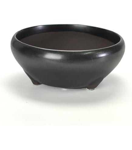 Amazon.co.jp: うめきち盆栽用品店 盆栽鉢 4.5号 ナデ角 青色 海鼠釉