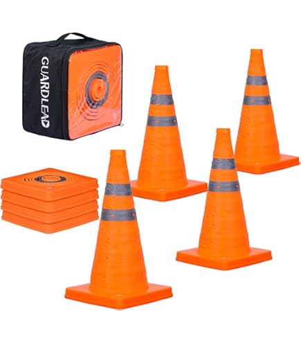 Amazon | ラバーコーン 赤白 反射タイプ 450mm 2.3kg 重くて丈夫な