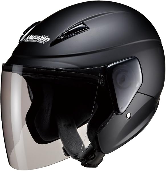 マルシン(MARUSHIN) バイクヘルメット セミジェット M-520 マットブラック フリーサイズ (57-60cm未満) M520 5209 - 1