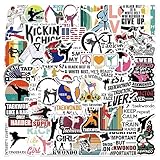 50枚 ステッカー 防水シール カンフーシールの個性的な装飾です パソコンステッカー パソコンステッカー 車 自転車 ギター バイク ヘルメットシール スケートボード