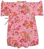 村信 桜とマリ柄 甚平風ロンパス 女児 ピンク 70cm 71745 日本製