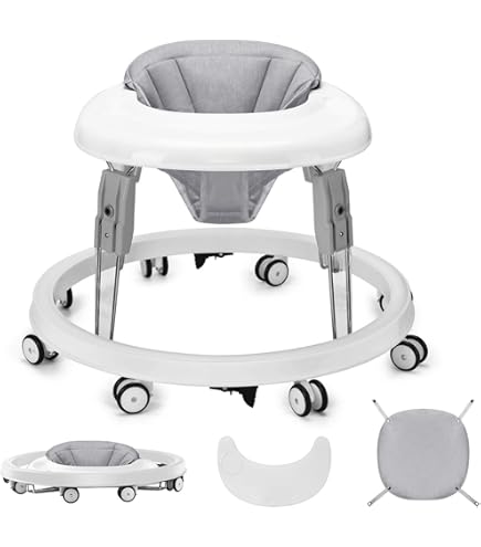【超美品】【値下げ】歩行器 ABC付き メロディボード付 グレー/ホワイト
