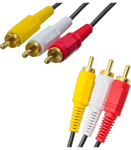 Amazon | Like-You 3RCA ビデオケーブルAVケーブル(赤 白 黄)，3 RCA