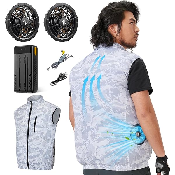 [ZHICHUAN] 【2XL】【バッテリー動作未確認】空調ベスト Amazon.co.jp: [ZHICHUAN] 【2024年最新 空調作業服 ベスト】大