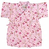 甚平 ロンパース ベビー 桜柄 女の子 じんべい 日本製生地 ピンク 80