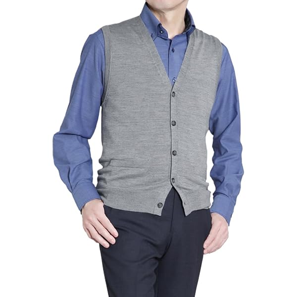 Amazon.co.jp: Beams Plus Jamieson's V Neck Knit Vest, S/S Knit