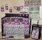 SISI Baby Girl Boutique - Animal Planet Purple - 15 PCS Crib Bedding Set by Sisi