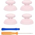 eXtremeRate 2 Pairs Cherry Blossoms Pink Replacement Thumb Stick for PS5 Controller, Custom Analog Stick Joystick for PS5 Compatible with PS4 All Models Controller, Universal Controller Not Included