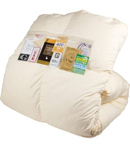 Amazon｜安眠工場 高級羽毛布団 2枚合せ(デュエット) セミダブル【合掛