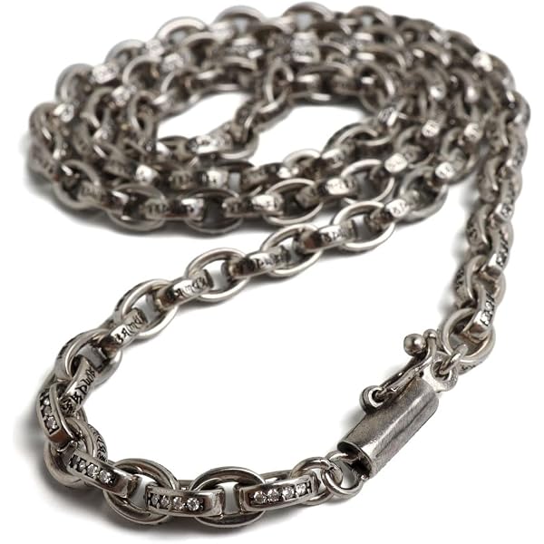 Amazon | [silver KYASYA] ペーパーチェーンネックレス 六字真言 小粒 