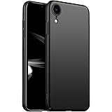 YUYIB iPhone XR ケース 薄型 軽量 耐衝撃 おしゃれ 携帯ハードケース iPhoneケース レンズ保護 アイフォンXR カバー (iPhone XR, ブラック)