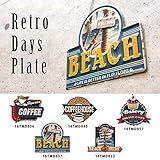 レトロデイズ エンボスダイカットプレート 【16TMD037　Beach 】