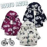 (ブルーアズール)BLUEU AZUR 自転車柄ナイロンパーカー 110cm 110:パープル