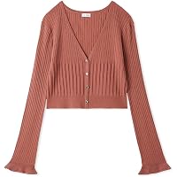 Amazon | [スナイデル] ヘムフリルランダムリブカーディガン
