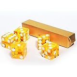 ポーカークラップス 19mm カジノダイス 5個セット - イエロー