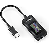 YOJOCK USB電流 電圧チェッカー 電流双方向対応Type-C USBテスター 多機能カラー大画面表示（ケーブル付きモデル）4-30V 0-6.5A