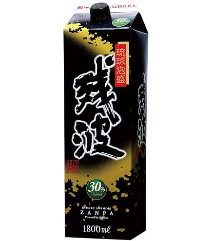 Amazon.co.jp: 泡盛 残波 黒 30度 (ザンクロ) 1800ml 一升瓶 : 食品