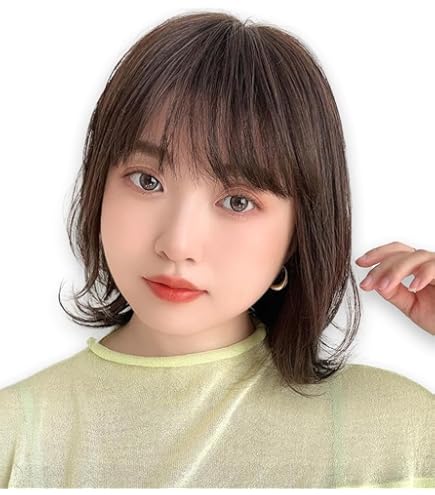 Amazon.co.jp: HAIRCUBEフルウィッグ人毛100％ セミロング パーマ