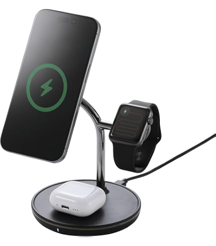 Amazon.co.jp: エレコム(ELECOM) ワイヤレス充電器 3in1 3台同時充電