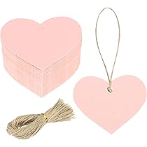 Amazon | uxcell 100個のクラフト紙ギフトタグ（ひも付き） 2.2
