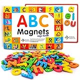Pixel Premium ABC Magnets for Kids Gift Set - 142 Magnetic Letters for Fridge Dry Erase Magnetic Boa