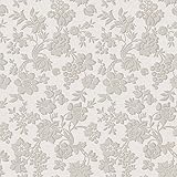 Warner BRL98036 Stria Floral Toss Wallpaper, Grey [並行輸入品]