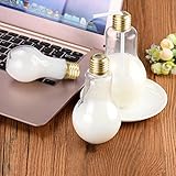ライト電球ガラス、odgear夏leak-proof電球水ボトル簡単なかわいいミルクジュースライト電球Cup 400ML クリア S1602