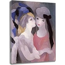 Amazon.co.jp: マリーローランサン《キス》油絵名画 複製画 絵画