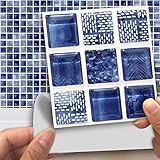 VANCORE マザック 壁紙シール 4センチ角タイル 剥がせる 防汚 防水 床シート ベッドルーム フロアシート リフォーム 家具リメイクシート DIY リメイク 10cm*10cm マザック柄 1