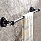 ss-longバスタオルバー60 cm真鍮バスルームaccessories-black