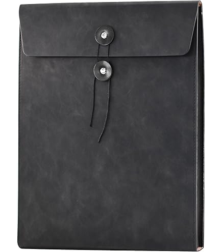 Amazon | A5 レザーファイル カウレザー ブラック（牛革