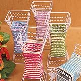 牧歌的な スタイル カラー ロープ編組花瓶手作り スクエア ウェディング パーティー ホーム飾る花瓶用aritificial シルク フラワー 1 ピース-lightpink yellow, Brai