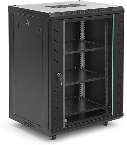 Amazon | サーバーラック｜ネットワークラック本体 奥行可変・棚板1枚
