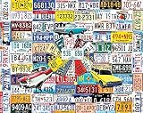 License Plates - 1000 Piece Jigsaw Puzzle