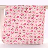 エルフ ベビー (Fairy Baby) 通気性 防水ベビー竹繊維おむつ替えマット（70*102CM，ピンク象）