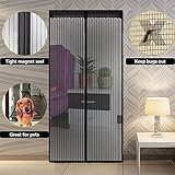 Magnetic Screen Door, Heavy Duty Mesh Screen & Keep Bugs out,Let Fresh Air In, Openings Up to 34"x82