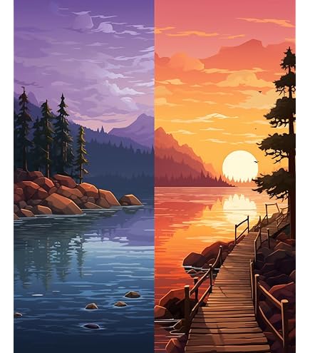 アートペイント 海 Amazon | SDYJQ Paint by Numbers Kit 大人用 数字による海の波