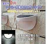 電気代 0円 ソーラー充電　光センサーライト 防水仕様 昼充電夜常時点灯 ソーラー充電式なので電池不要で省エネです。人の動きを感知すると自動的にフル点灯 電気配線も要らない