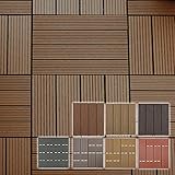 ウッドデッキパネル 人工木 【ブラウン】 20枚セット (Bタイプ)