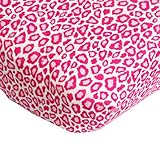 Caden Lane Crib Sheet, Girly Pink Leopard by Caden Lane