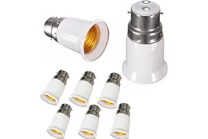 6 Pack B22 to E27 Bulb Adapters Lamp Holder Converter Base Bulb Socket Adapter Converter Lamp Holders Bayonet Cap B22 to E27 ES Edison Screw Converter 0~250V，200W max