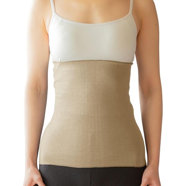 Kenbi Mirai Binchotan Haramaki Belly Warmer – Far-Infrared Waist Wrap, Free Size (25-33 Inch), Made In Japan