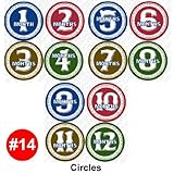 Monthly Infant Stickers - CIRCLES Baby Month Onesie Stickers Baby Shower Gift Photo Shower Stickers,